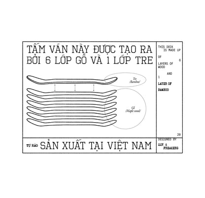 2025 FRK/XXV/DALAT999 skateboard deck