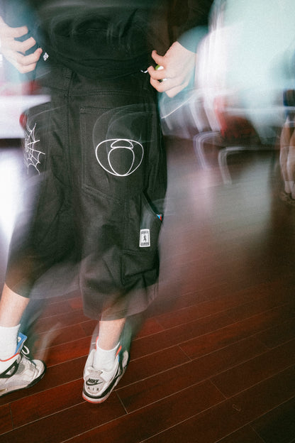 NWO LOGO JORTS (SOLID BLACK)