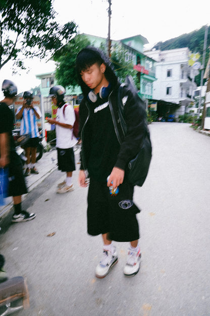 NWO LOGO JORTS (SOLID BLACK)