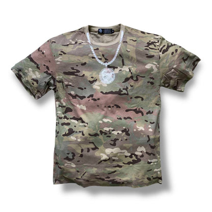 SVDNINJVZ Iced Silver Pendant T-shirt