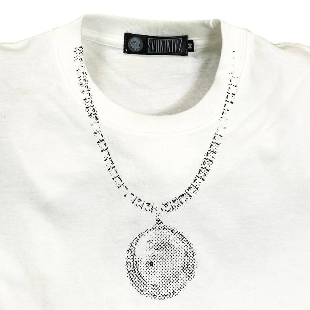 SVDNINJVZ Iced Silver Pendant T-shirt