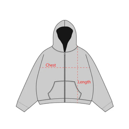spider web zip-up hoodie
