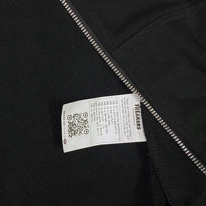 spider web zip-up hoodie